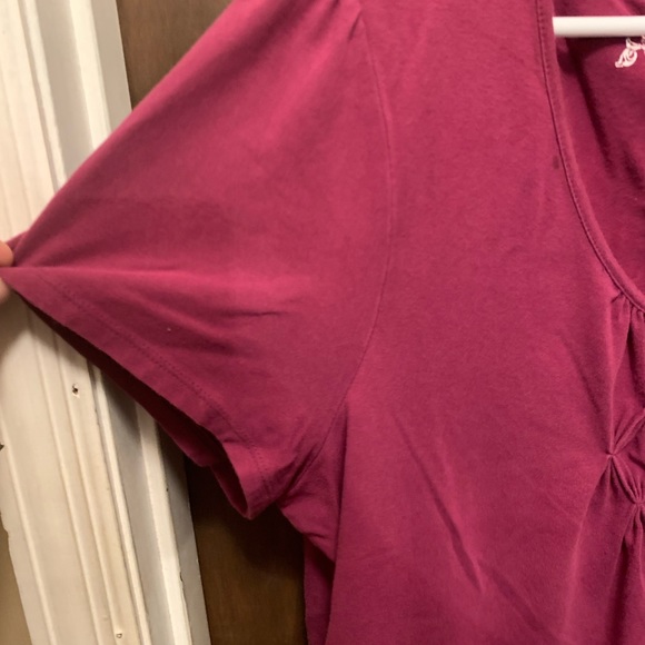 Women’s Size 18/20W Short Sleeve Maroon Blouse: L.A. Blues - Picture 3 of 7